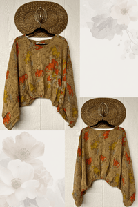 Crepe Sari Luna Crop Top