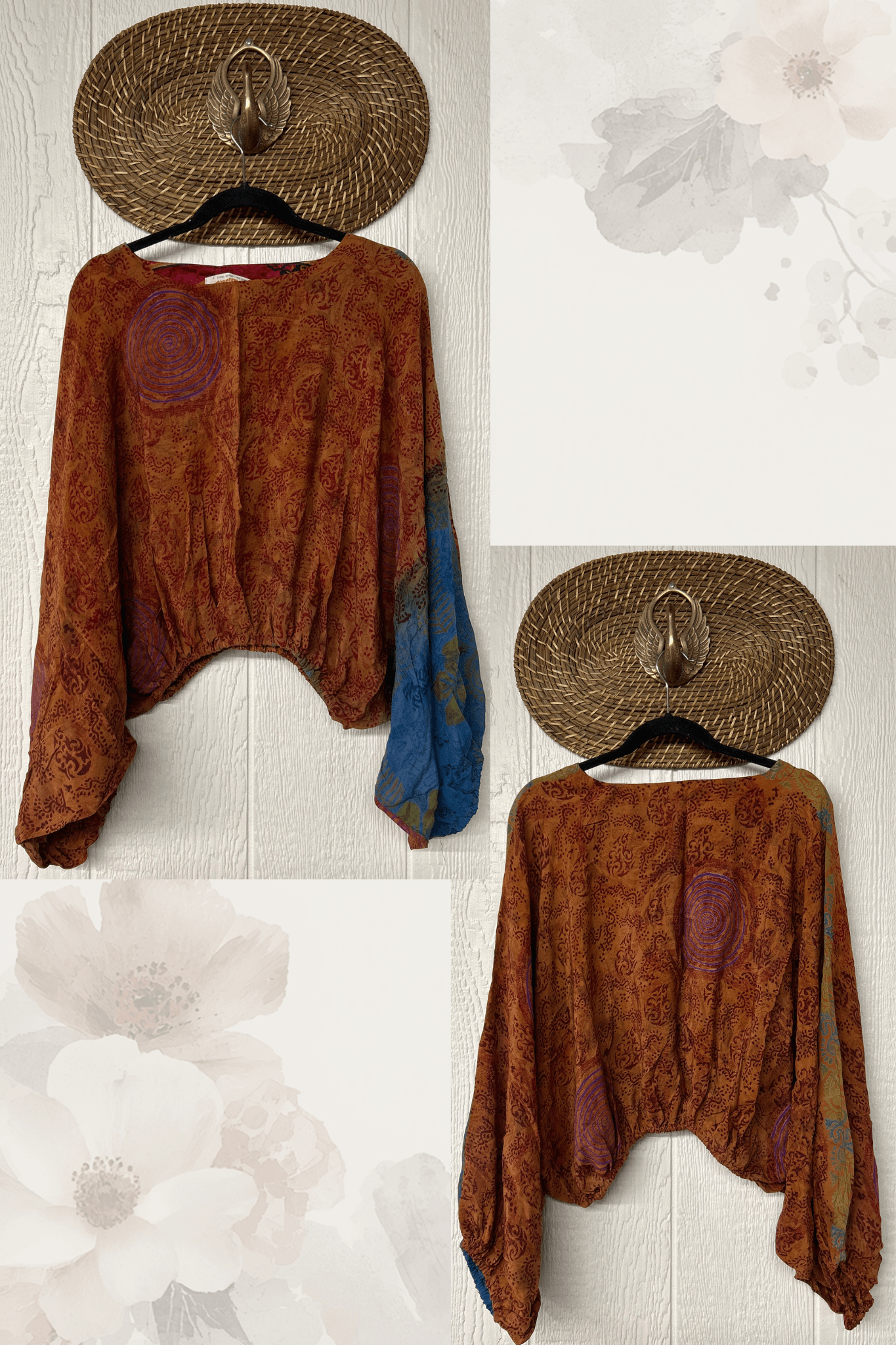 Crepe Sari Luna Crop Top