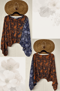 Crepe Sari Luna Crop Top