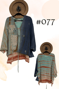 Crepe Sari Hi-Lo Butterfly Top