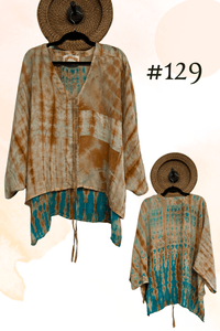 Crepe Sari Hi-Lo Butterfly Top