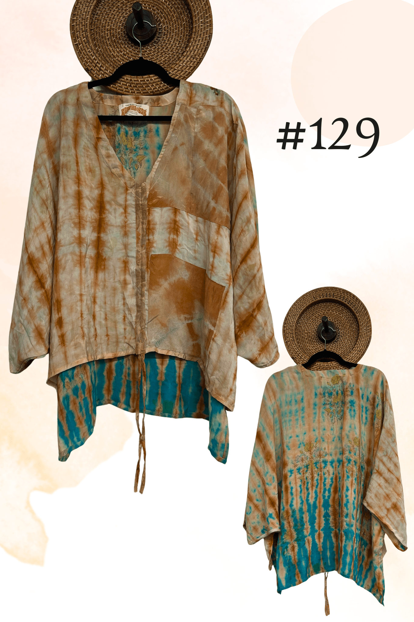 Crepe Sari Hi-Lo Butterfly Top