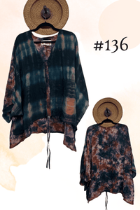 Crepe Sari Hi-Lo Butterfly Top