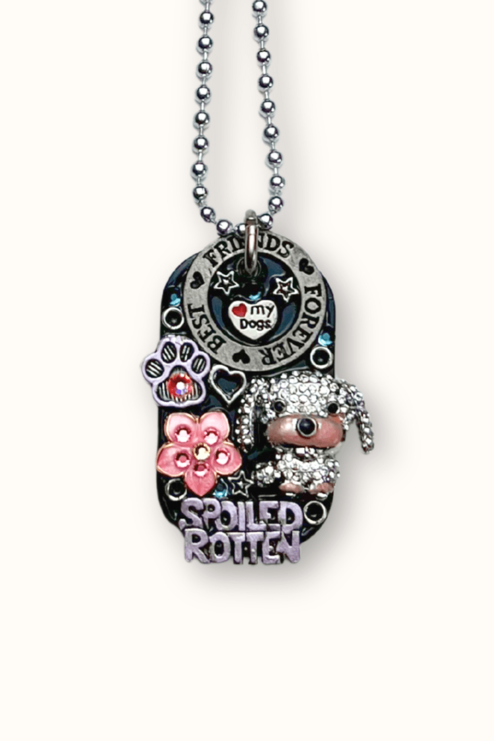 Spoiled Rotten Dog Tag Necklace
