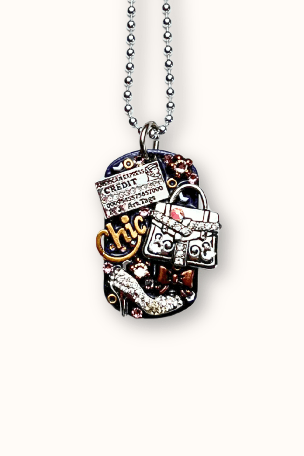 Chic Purse Dog Tag Necklace