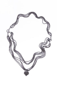 Chocolate Mini Loop Heart Necklace