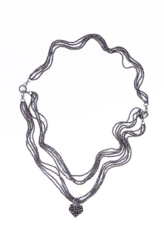 Chocolate Mini Loop Heart Necklace