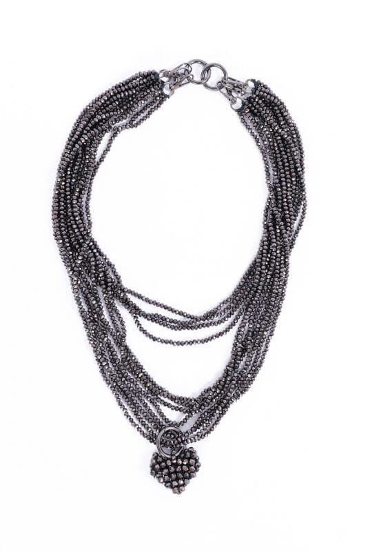 Chocolate Mini Loop Heart Necklace