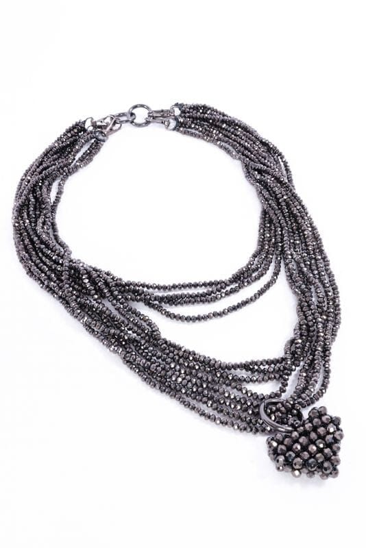 Chocolate Mini Loop Heart Necklace