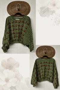 Crepe Sari Luna Crop Top