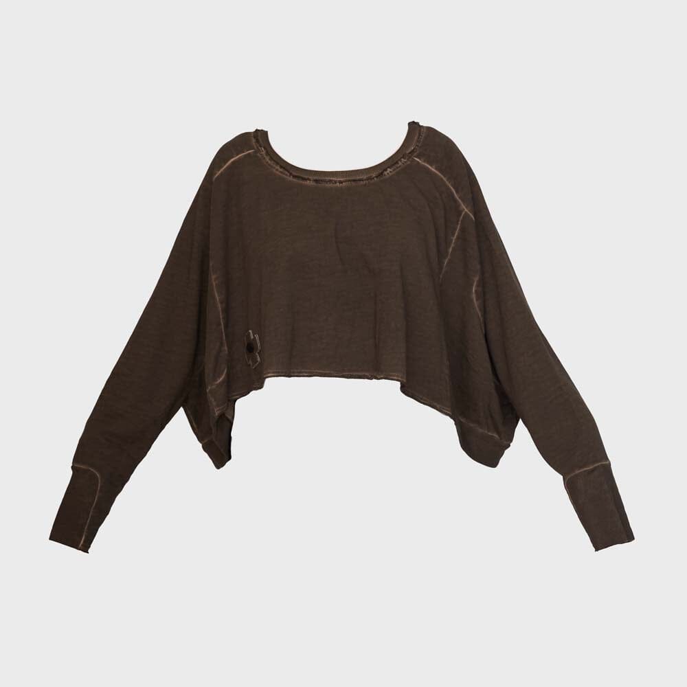 The Wide ShortShort Sweatshirt (Chocolate)