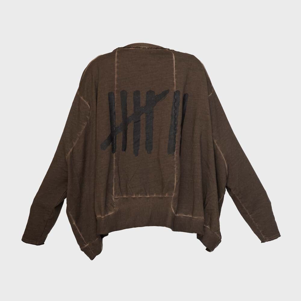 A Wide Short Sweatshirt II (Chocolate)
