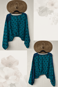 Crepe Sari Luna Crop Top