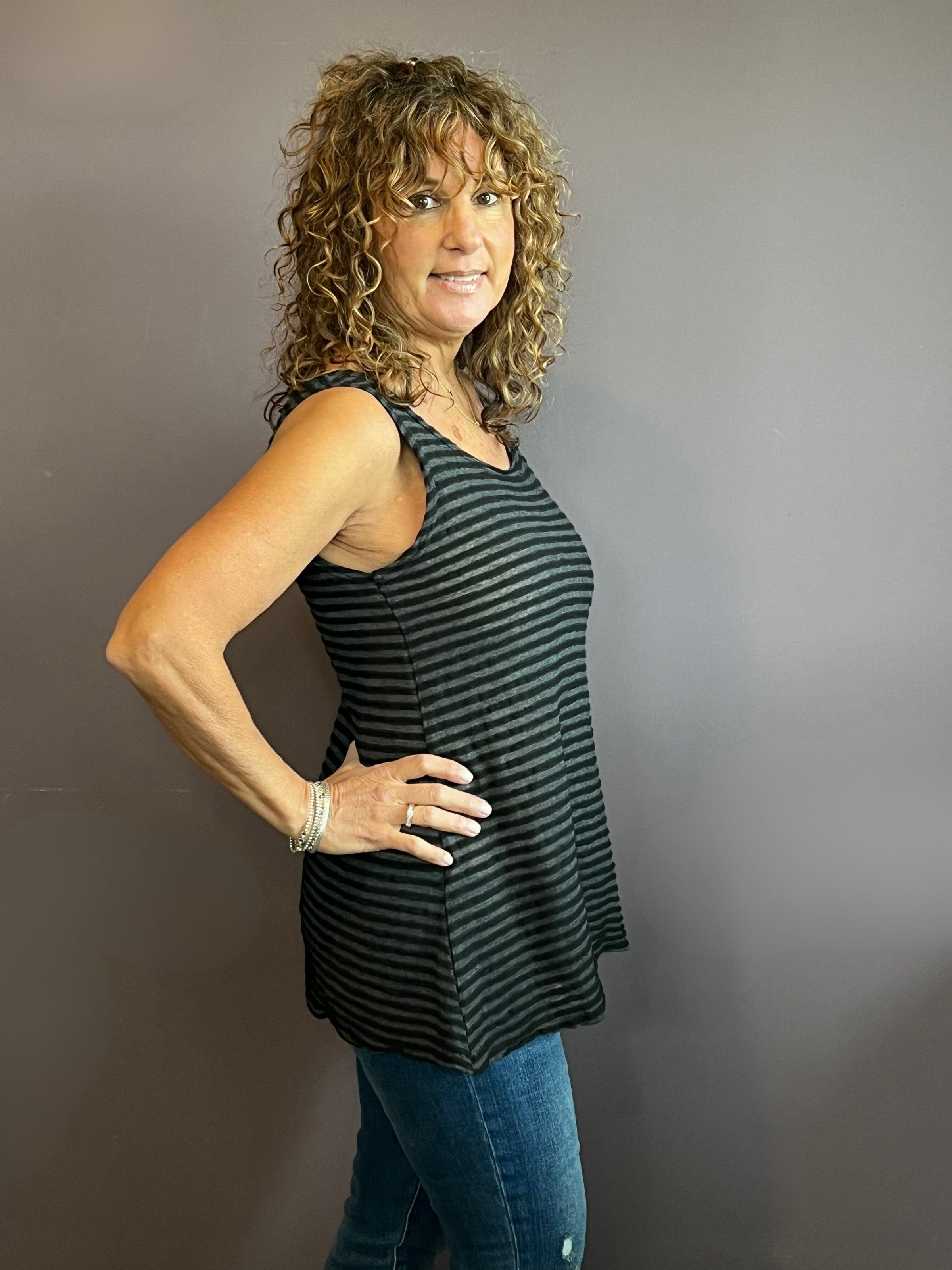 Vintage Stripe A-Line Tank