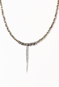 Hematite With Spike Necklace