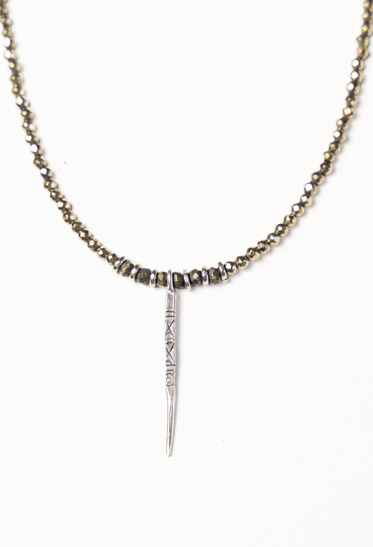 Hematite With Spike Necklace