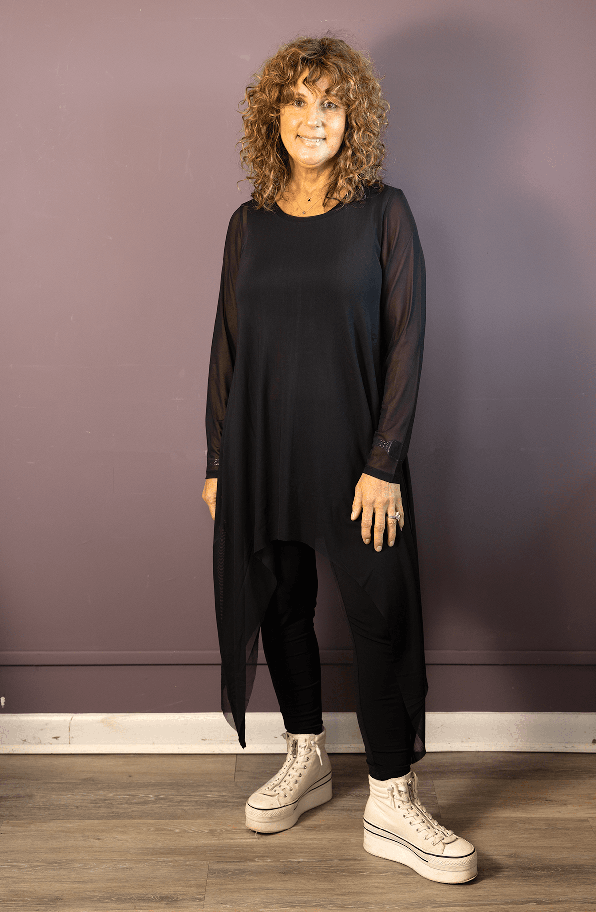 Sheer Black Mandy Top