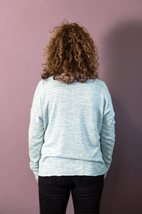 V Neck Space-Dyed Sweater