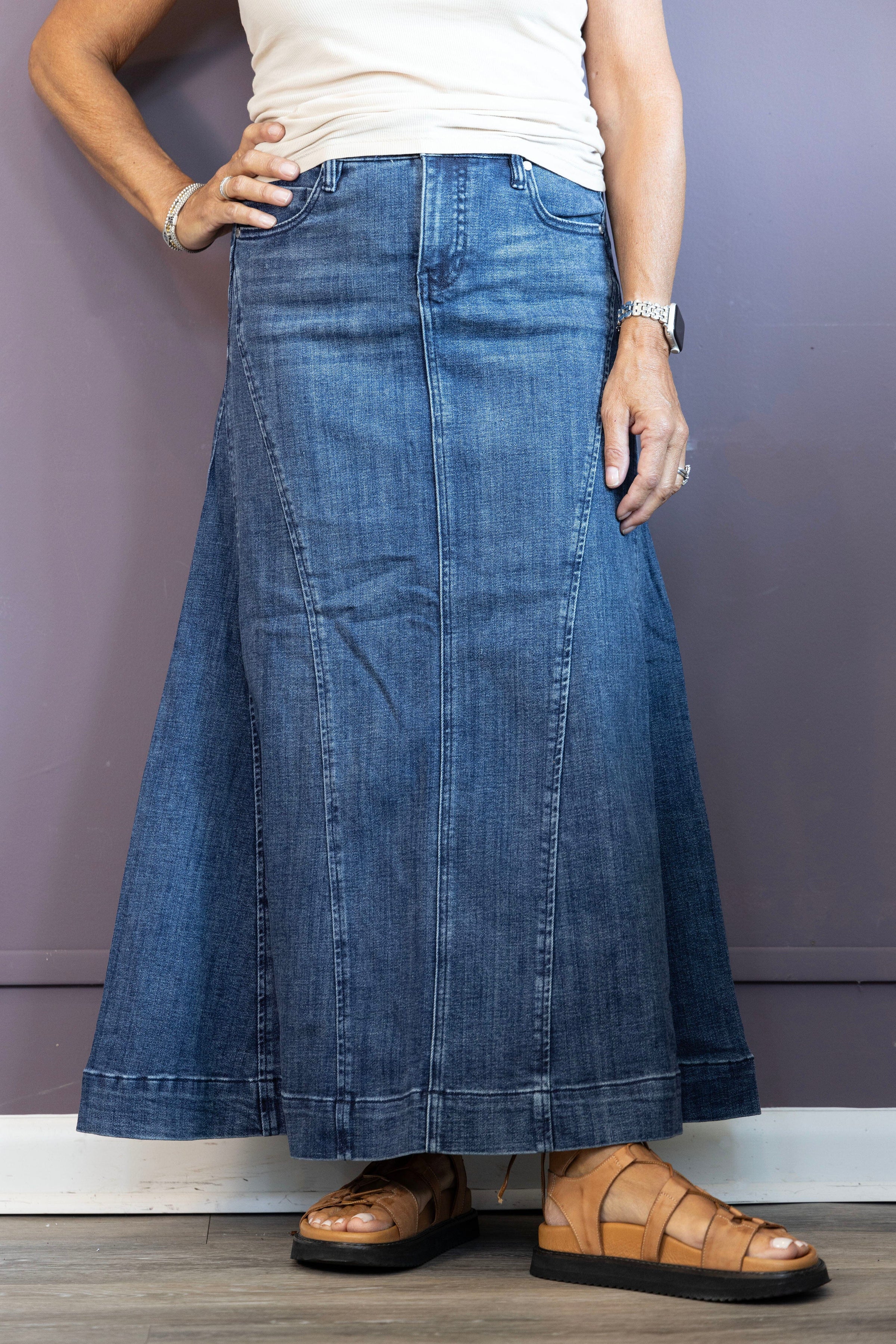 5 Pocket Mermaid Maxi Skirt (Woodward)