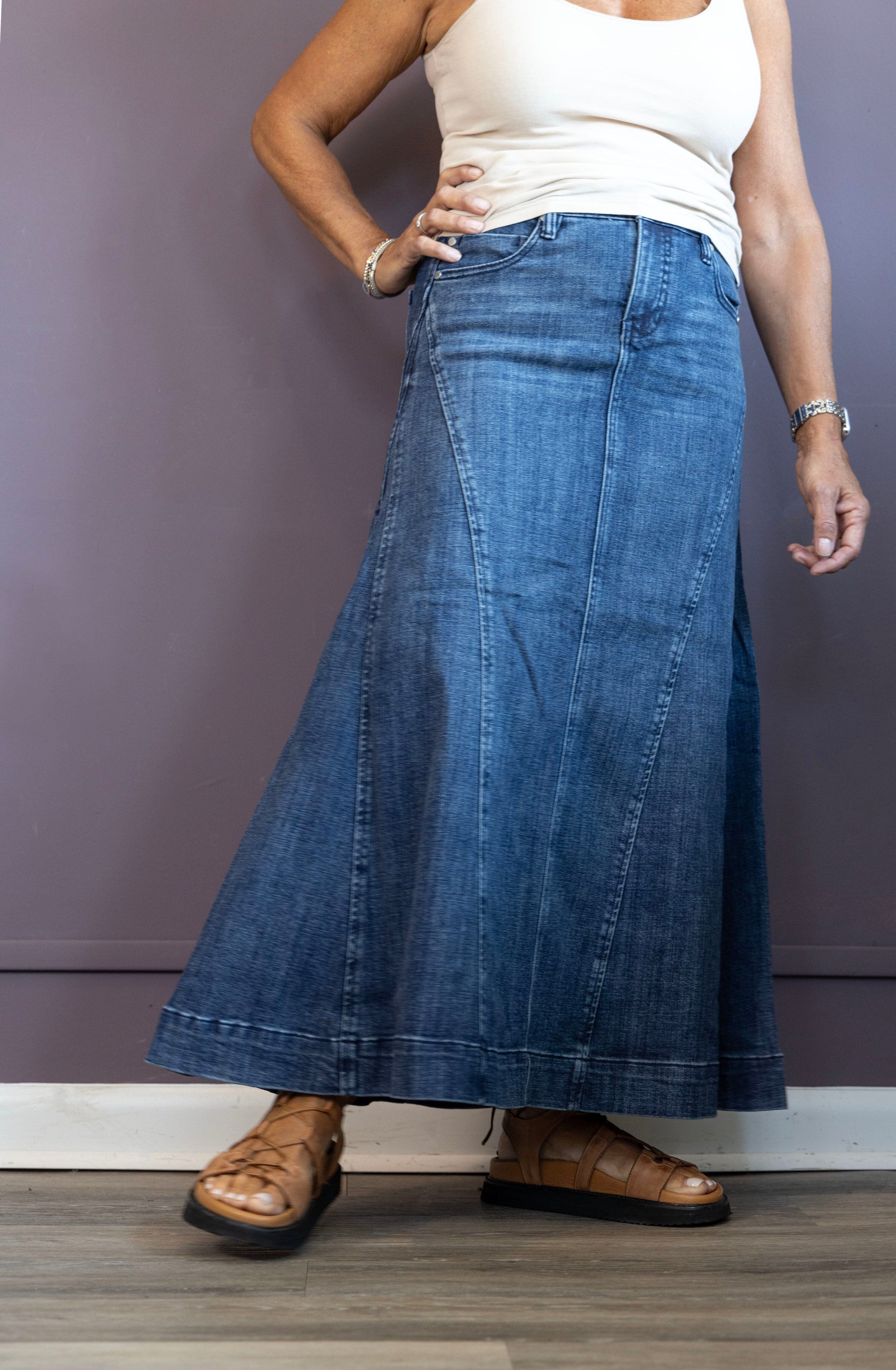 5 Pocket Mermaid Maxi Skirt (Woodward)