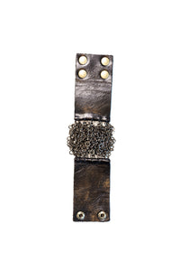 Cluster Chain Leather Bracelet