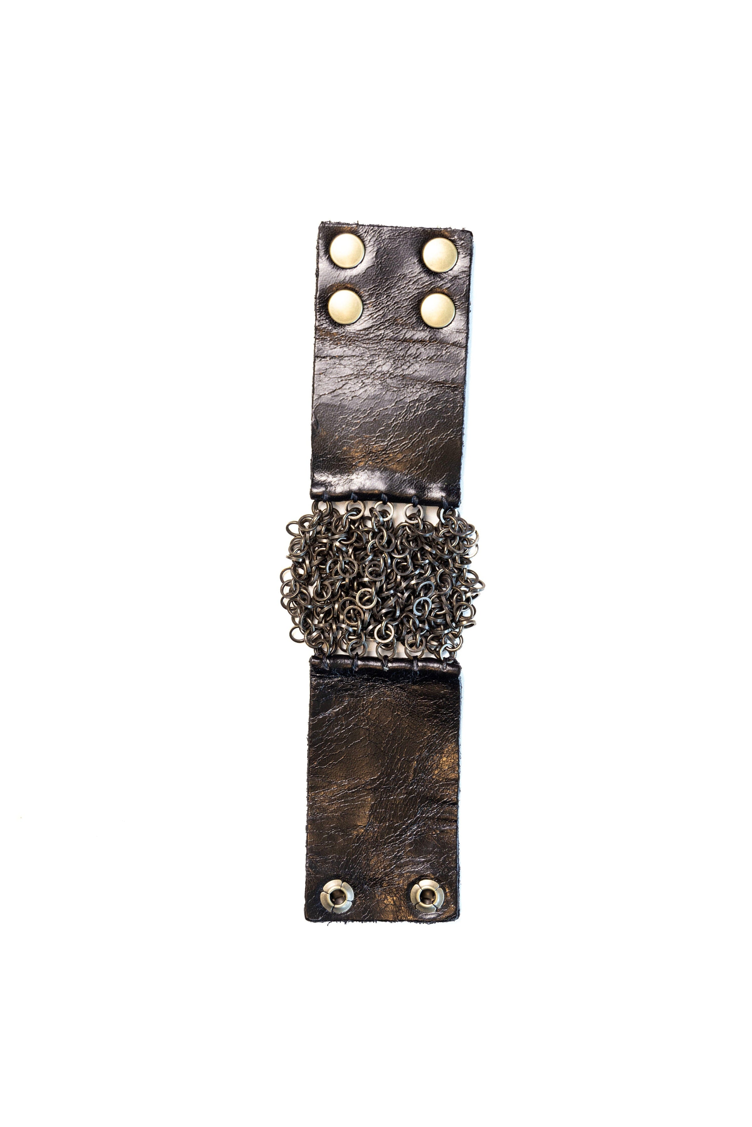 Cluster Chain Leather Bracelet