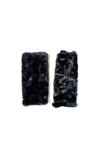 Black on Black Reversible Fingerless Gloves