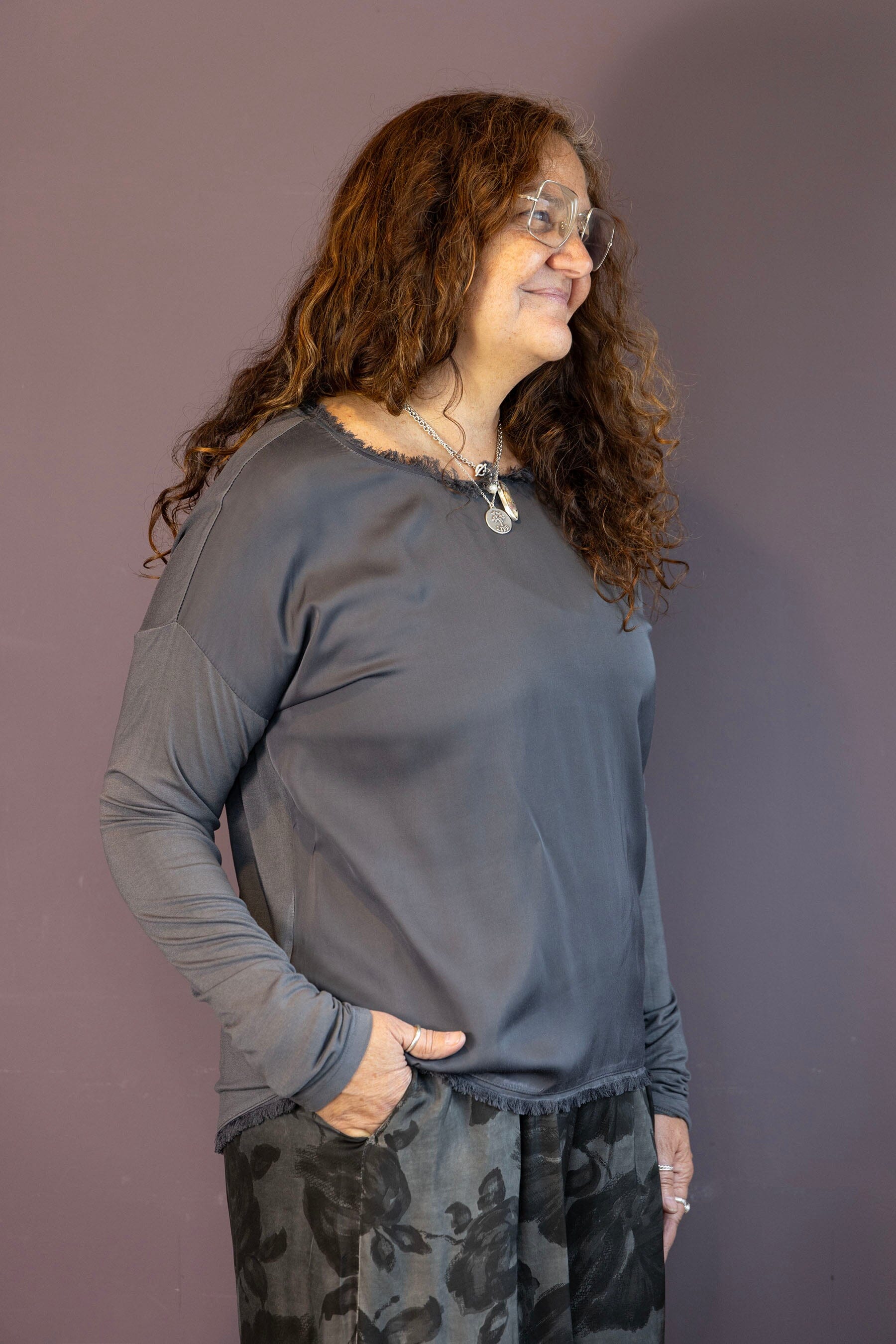 Raw Finish Viscose T Shirt