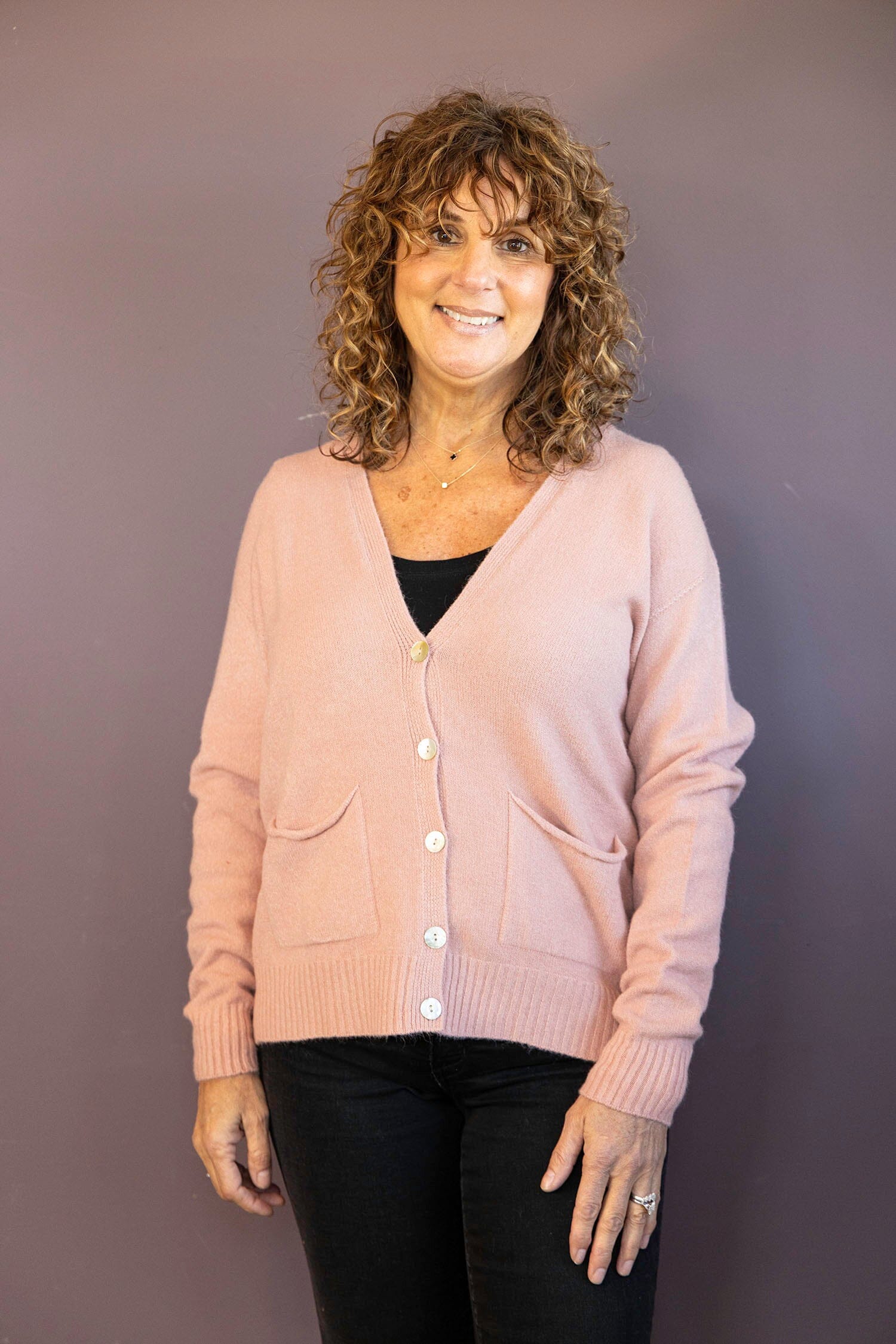 Pookie Boyfriend Button Cardigan