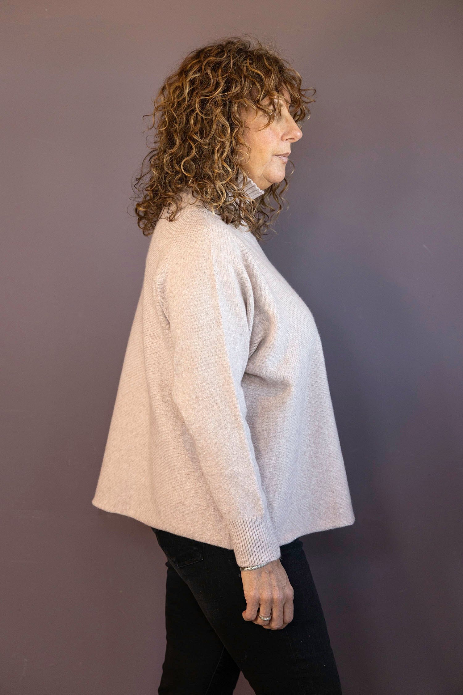 Jolie Boxy Hi-Neck Sweater