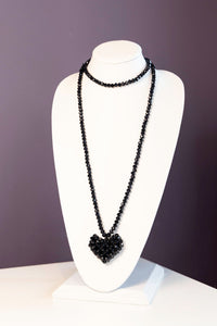 Across Heart Extra-Long Necklace