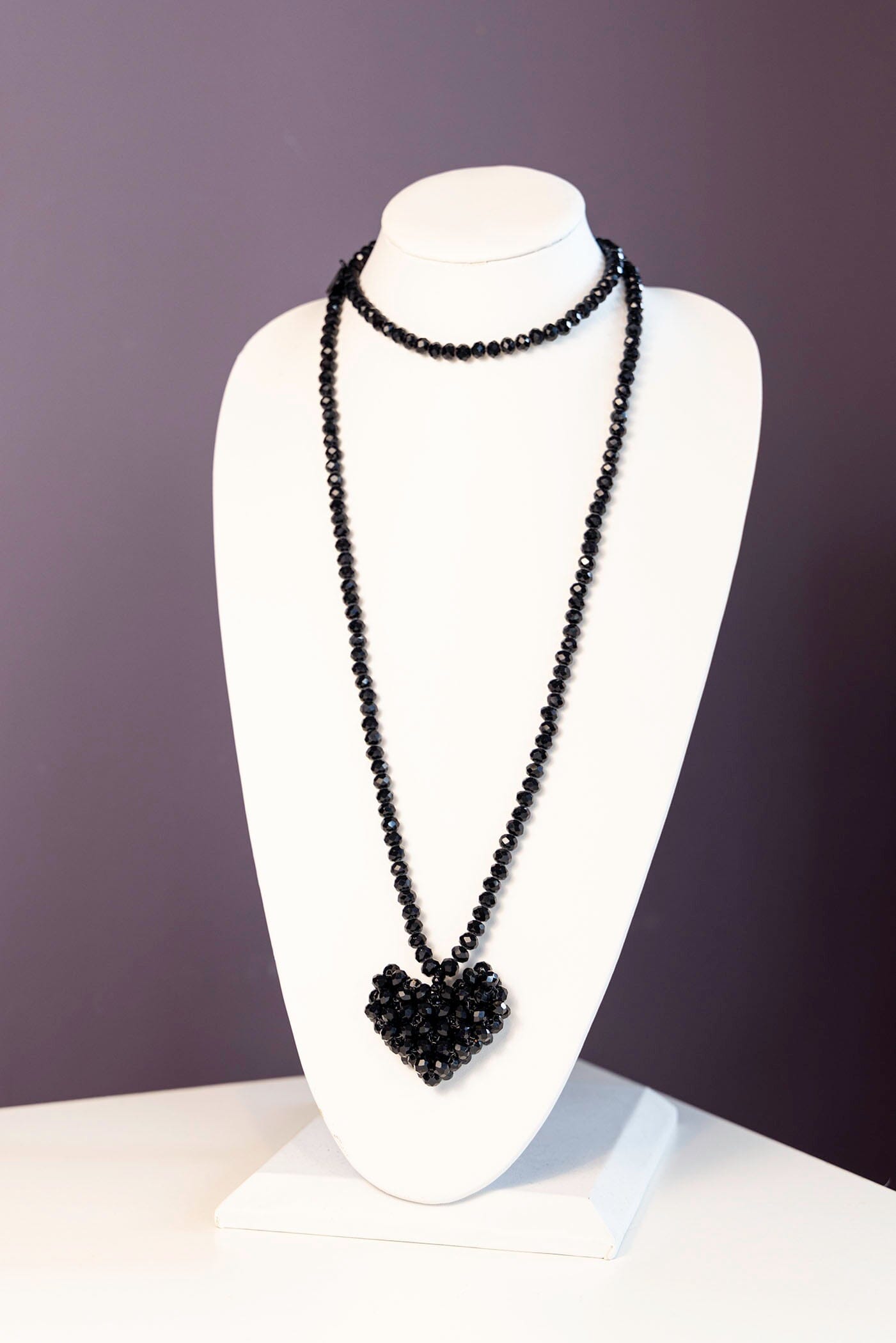 Across Heart Extra-Long Necklace