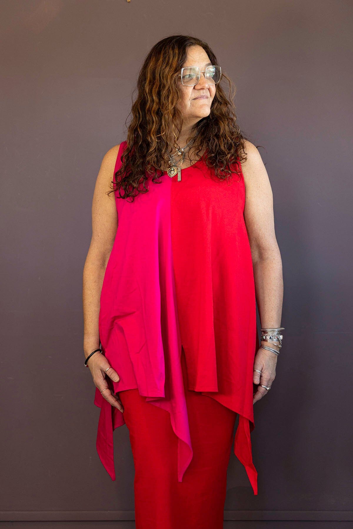 Pink&Red Cream Shirt