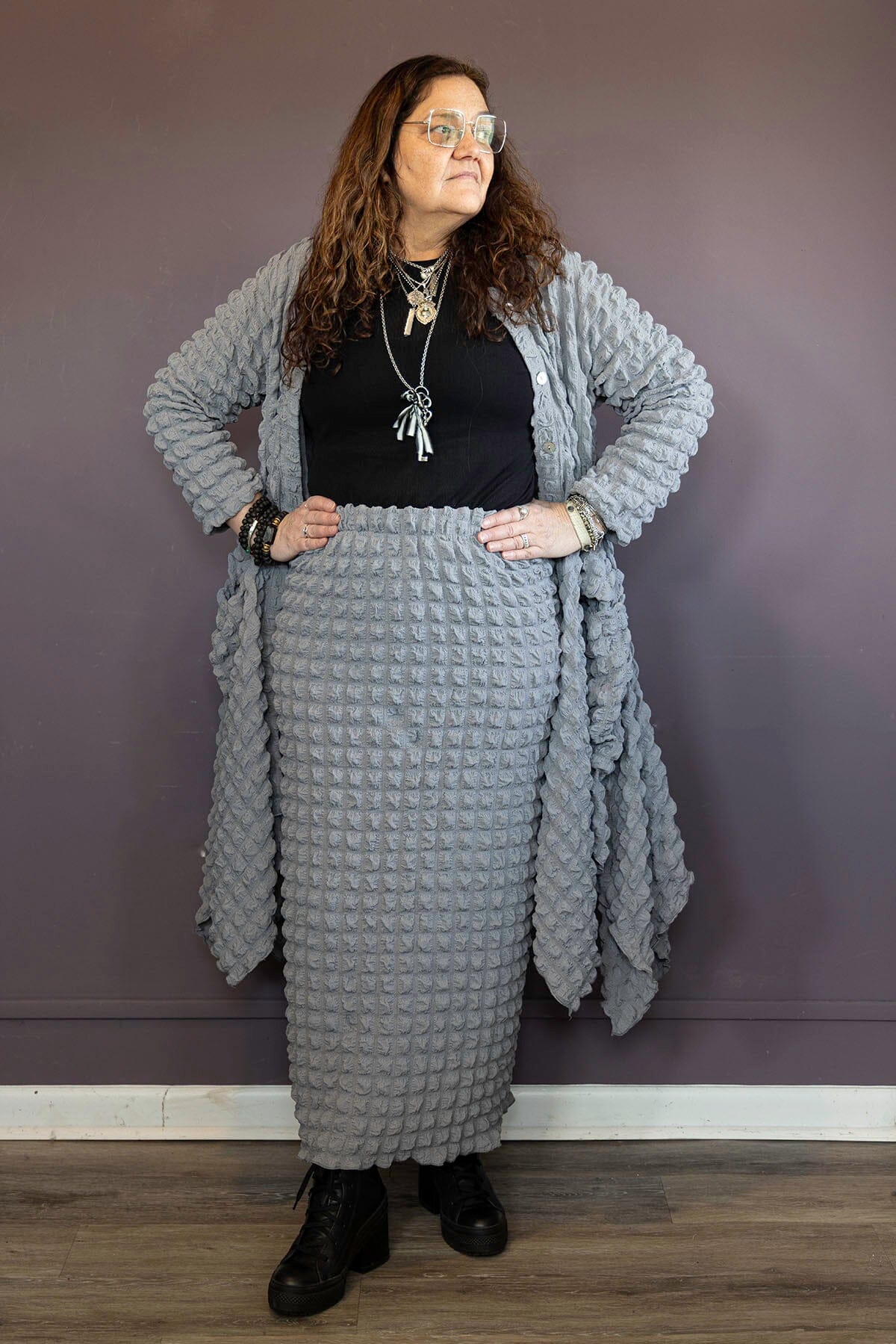 Pucker Pencil Skirt