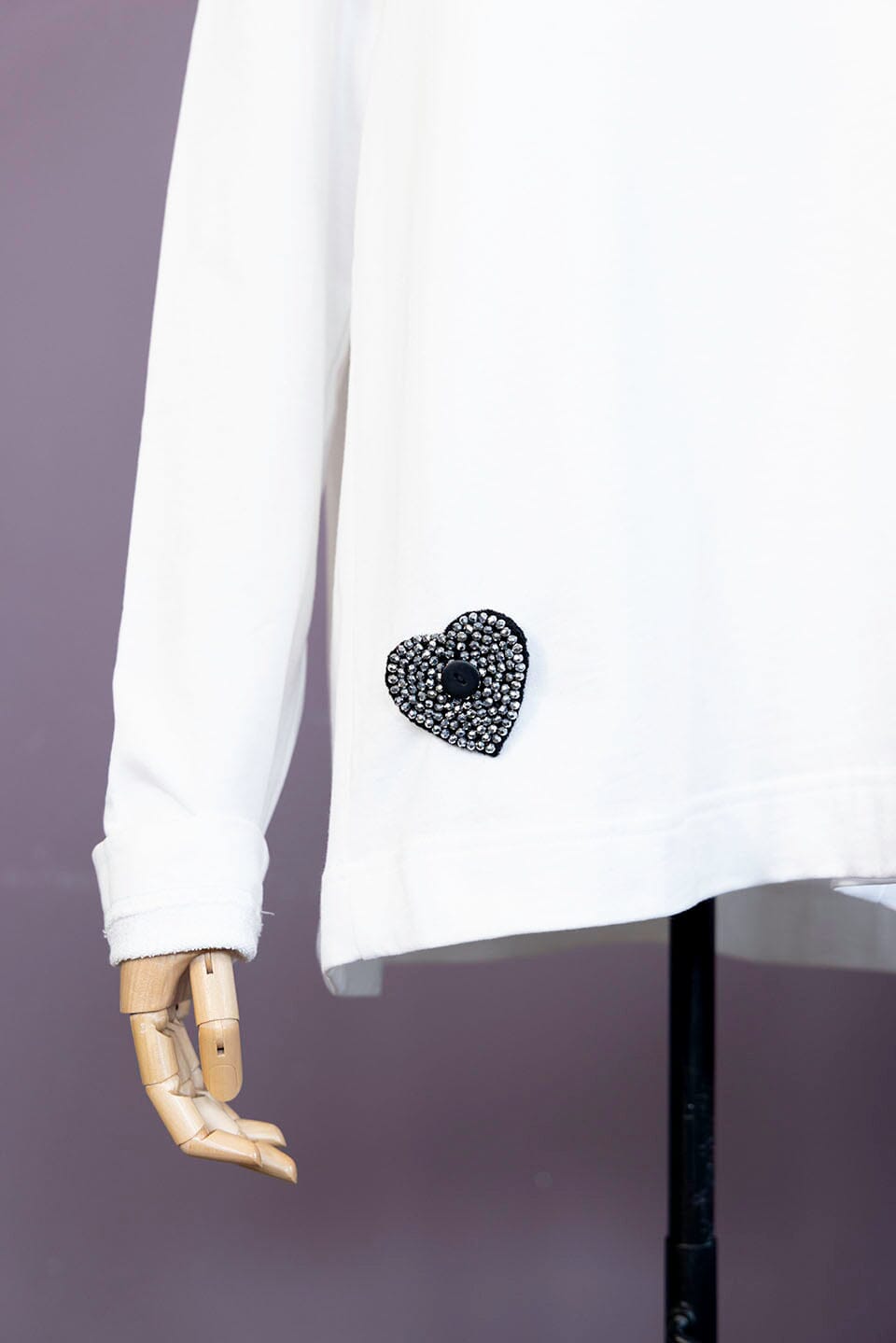 Couture Heart Button-On Patch