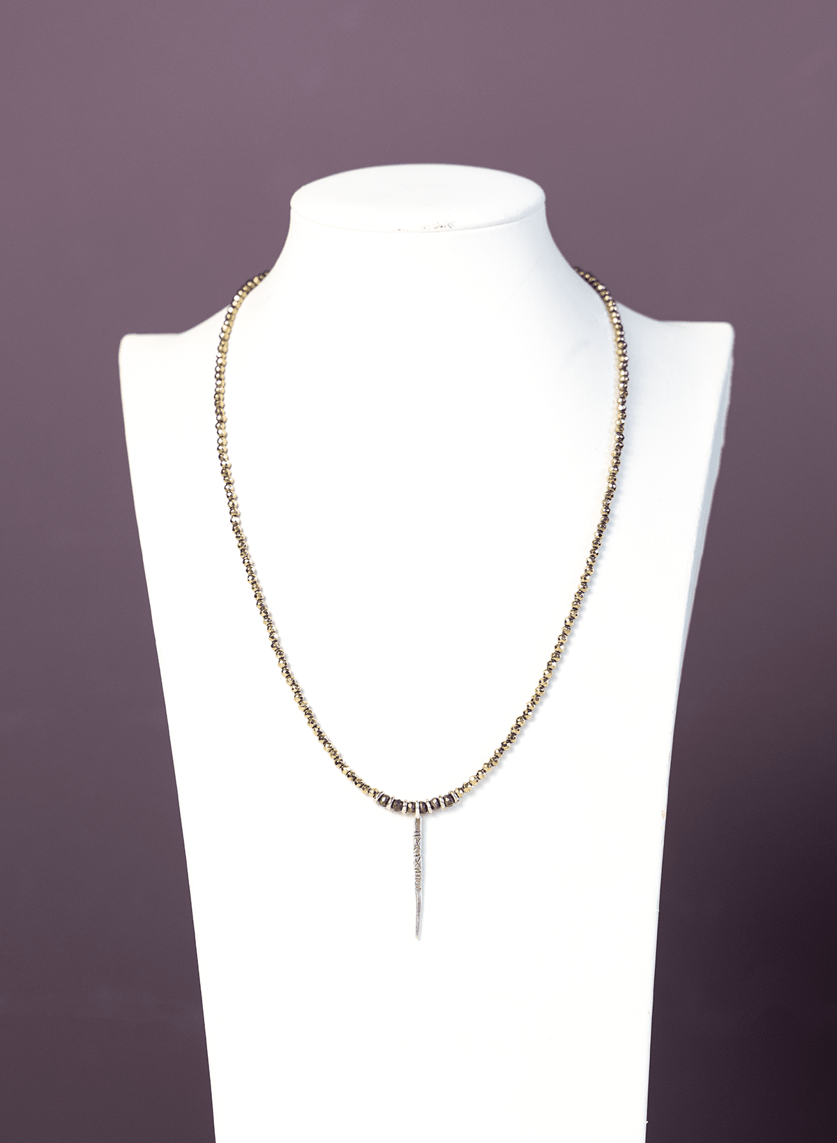 Hematite With Spike Necklace