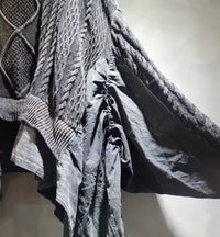 Sweater Top with Asymmetrical Trim