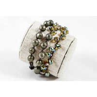 Crystal & Pyrite Convertible Crochet Necklace