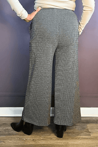 Check Wide Leg Pant