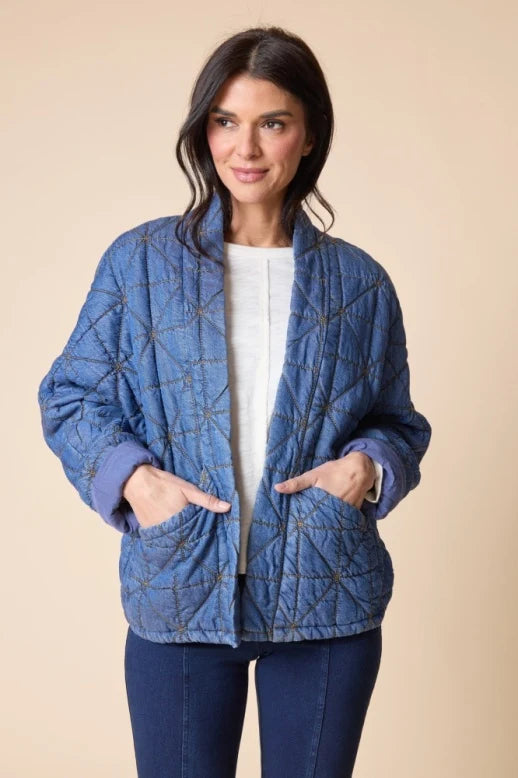Diamond Quilt Kimono Jacket