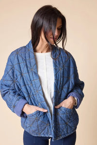 Diamond Quilt Kimono Jacket