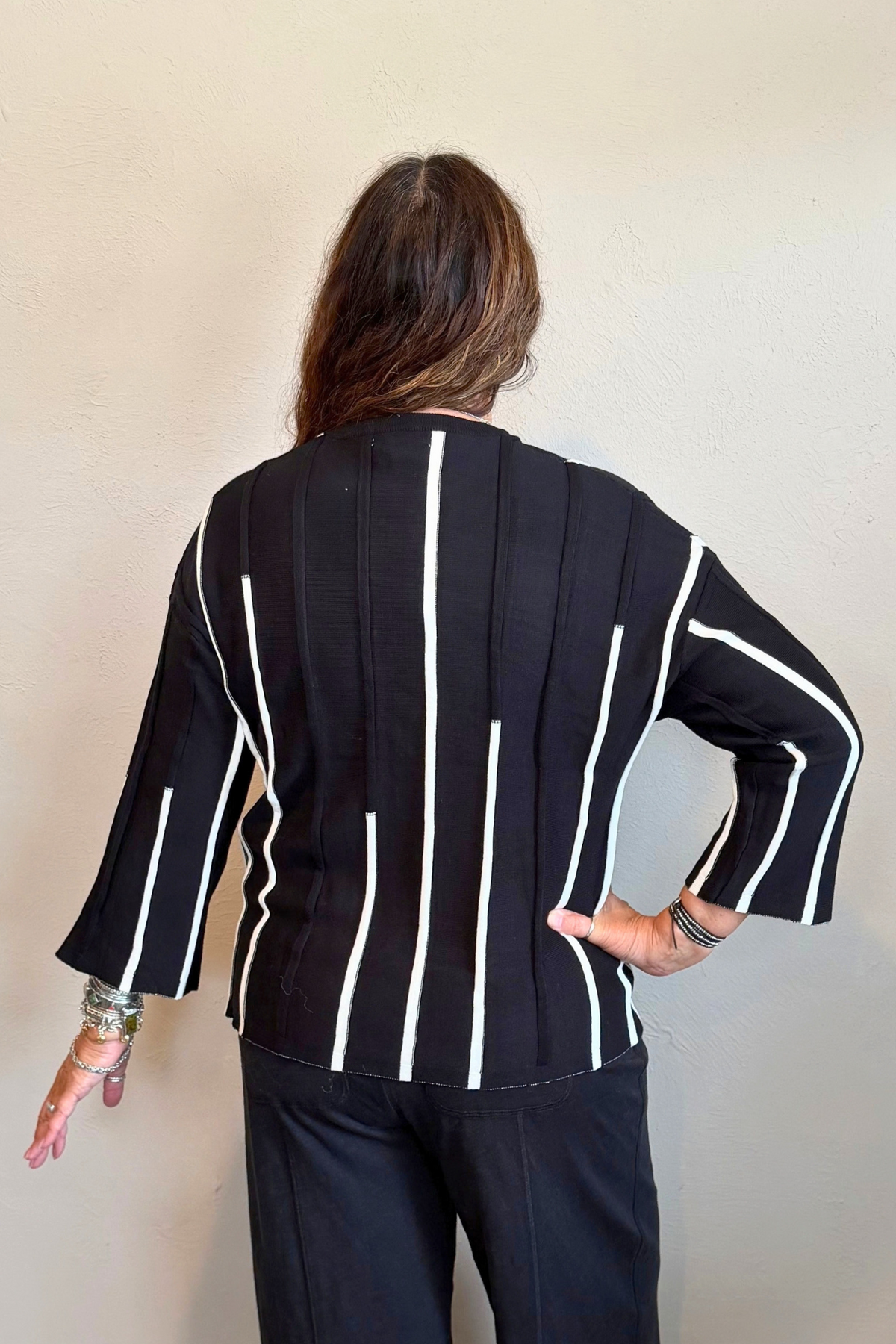 Stripe Trim Sweater