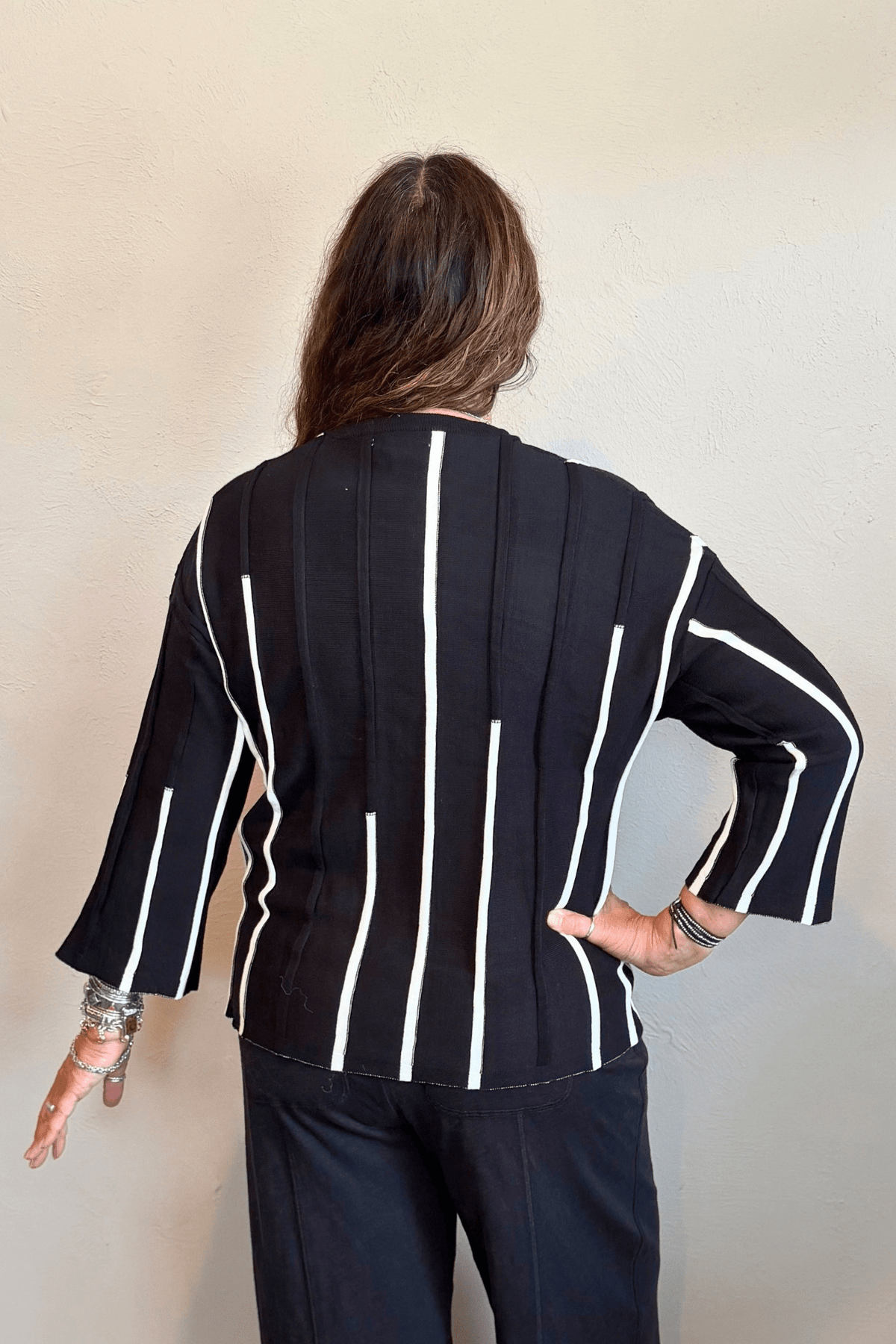 Stripe Trim Sweater