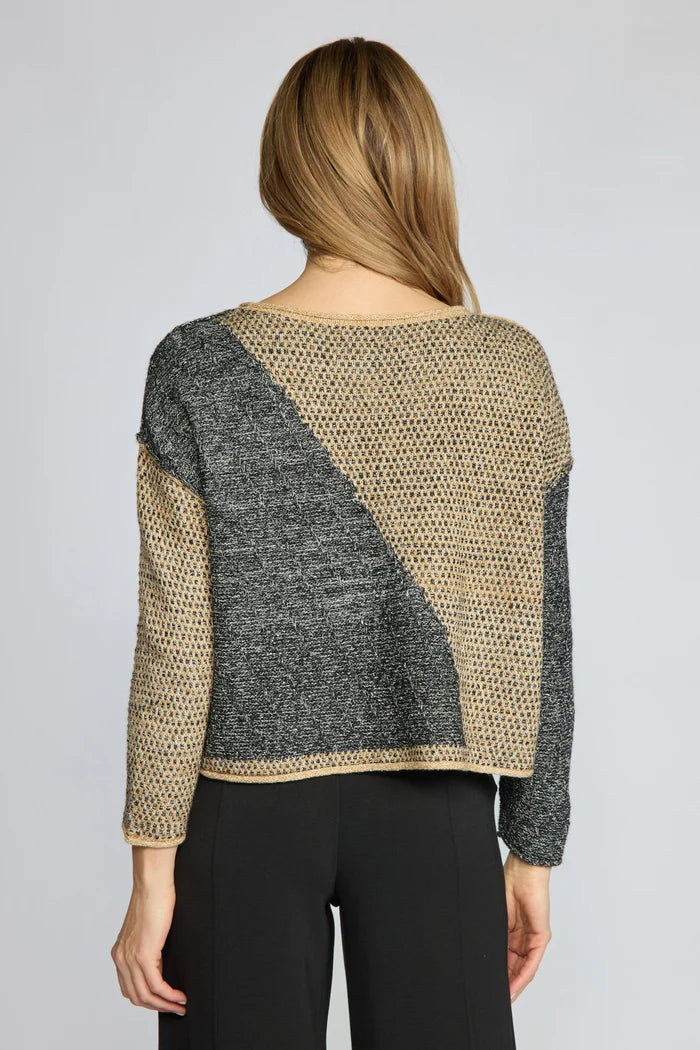 971711 Diagonal Pull Sweater