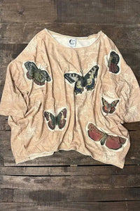 Be Free Top - Flutter By (Tan)