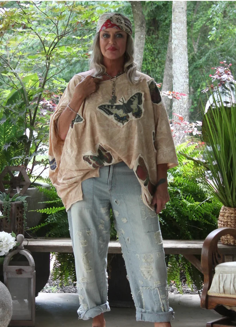 Be Free Top - Flutter By (Tan)