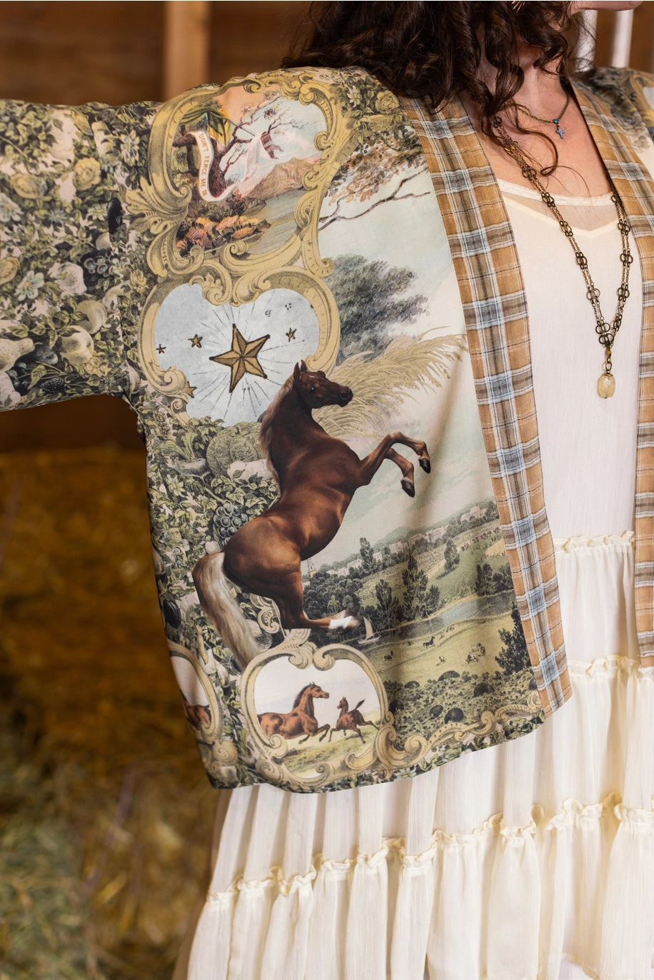 Born To Run Crop Kimono