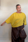 Heydari CRT603 textured asymmetrical dolman sleeve top