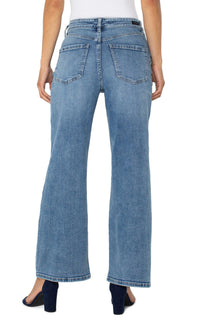 Stride Hi-Rise Wide Leg Denims (Carbon Canyon)
