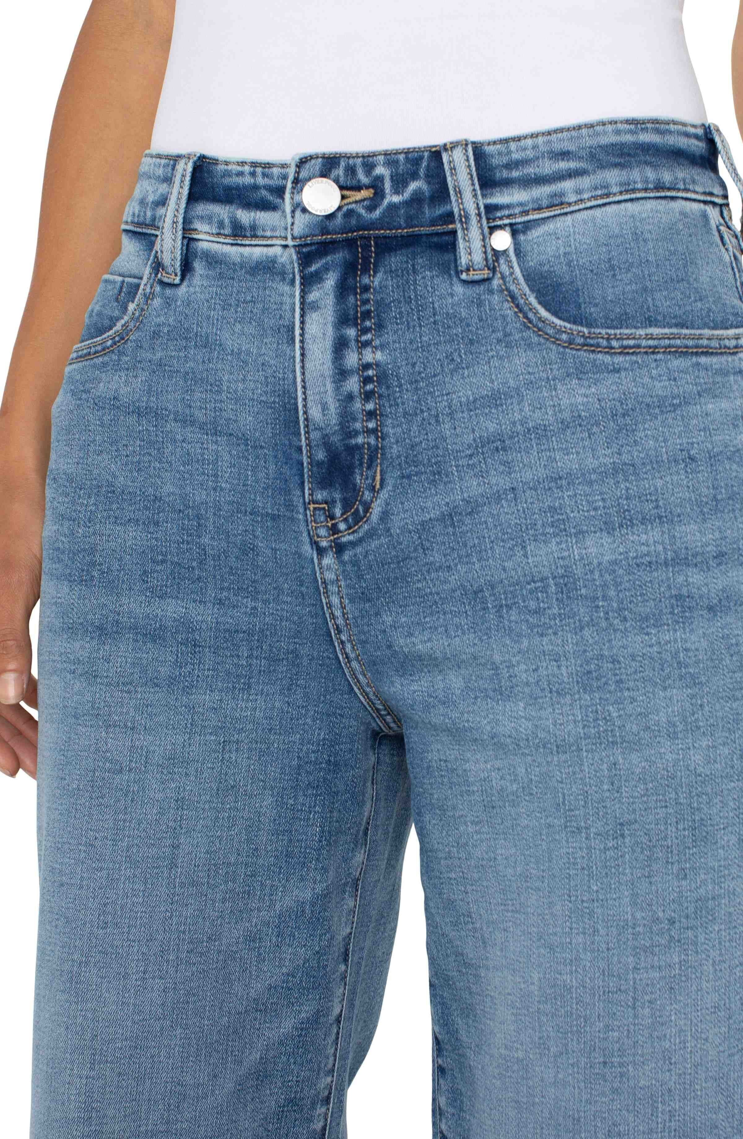Stride Hi-Rise Wide Leg Denims (Carbon Canyon)